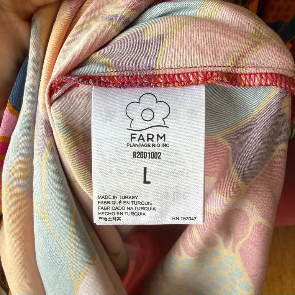 Farm Rio Floral Dots Midi Dress, size L - Picture 9 of 11